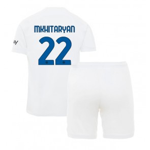 Inter Milan Henrikh Mkhitaryan #22 kläder Barn 2023-24 Bortatröja Kortärmad (+ korta byxor)